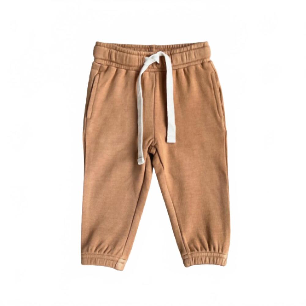NEW BABYSPROUTS kid's drawstring joggers in toffee